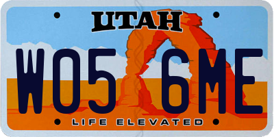 UT license plate W056ME