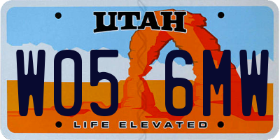 UT license plate W056MW