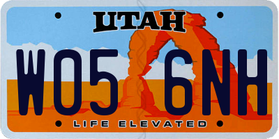 UT license plate W056NH