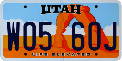 UT license plate W056OJ