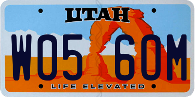 UT license plate W056OM