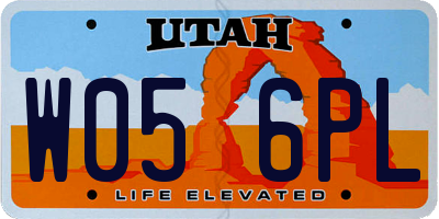 UT license plate W056PL