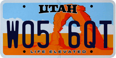 UT license plate W056QT