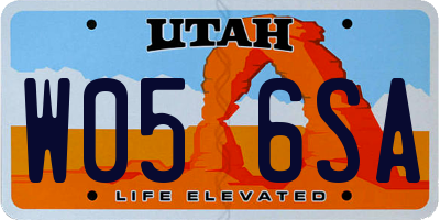 UT license plate W056SA