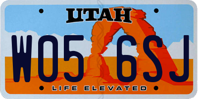 UT license plate W056SJ