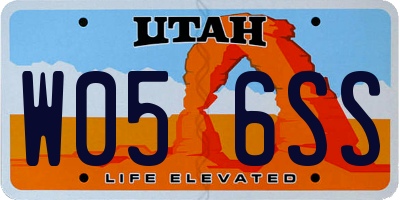UT license plate W056SS