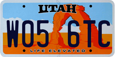 UT license plate W056TC