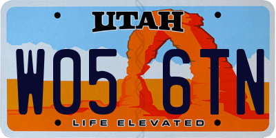 UT license plate W056TN