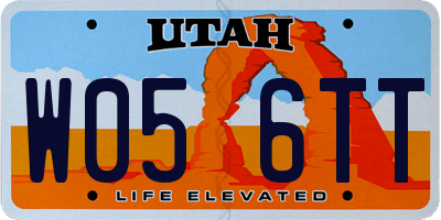 UT license plate W056TT