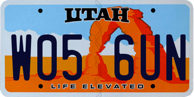 UT license plate W056UN