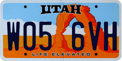 UT license plate W056VH