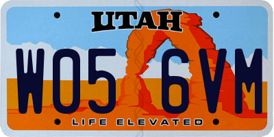 UT license plate W056VM