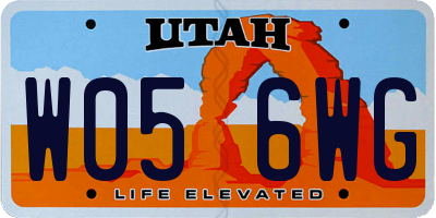 UT license plate W056WG