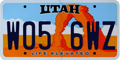 UT license plate W056WZ