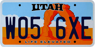 UT license plate W056XE