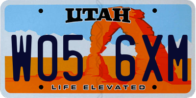 UT license plate W056XM
