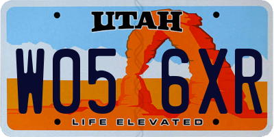 UT license plate W056XR