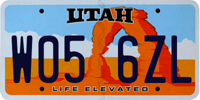 UT license plate W056ZL