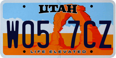 UT license plate W057CZ