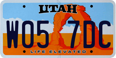 UT license plate W057DC
