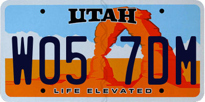 UT license plate W057DM