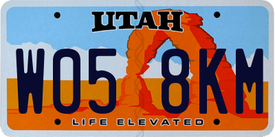 UT license plate W058KM