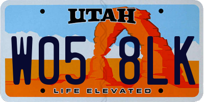 UT license plate W058LK