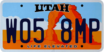 UT license plate W058MP