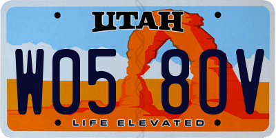UT license plate W058OV