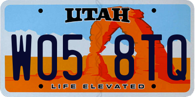 UT license plate W058TQ