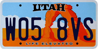 UT license plate W058VS
