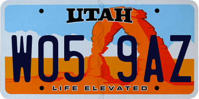 UT license plate W059AZ