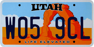 UT license plate W059CL