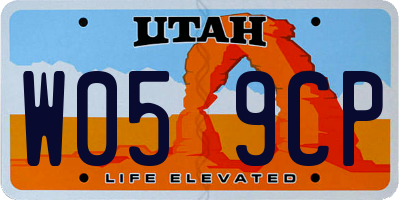 UT license plate W059CP