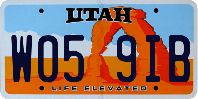 UT license plate W059IB