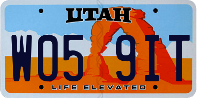 UT license plate W059IT