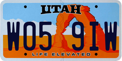 UT license plate W059IW