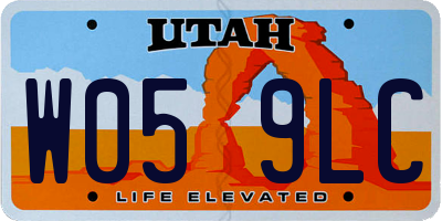 UT license plate W059LC