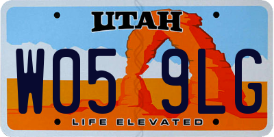 UT license plate W059LG