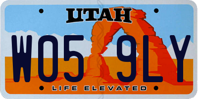 UT license plate W059LY