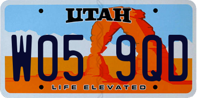 UT license plate W059QD