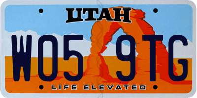UT license plate W059TG