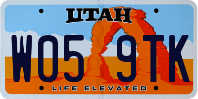 UT license plate W059TK