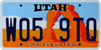 UT license plate W059TQ