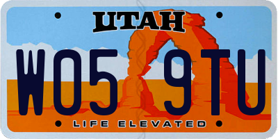 UT license plate W059TU