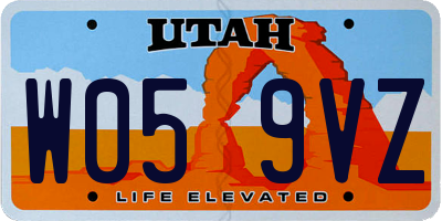 UT license plate W059VZ