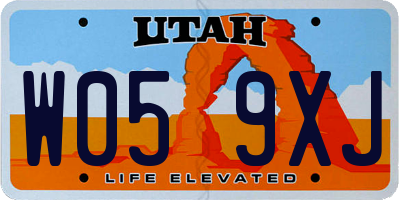 UT license plate W059XJ
