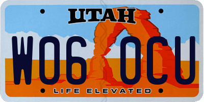 UT license plate W060CU