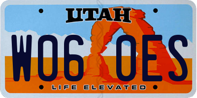 UT license plate W060ES