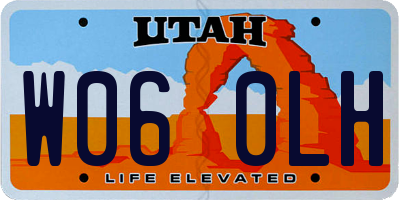 UT license plate W060LH